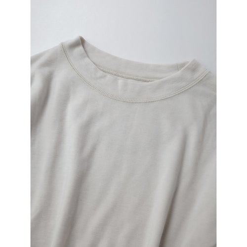 MARGARET HOWELL × MIZUNO マーガレットハウエル ミズノ BREATH THERMO WOOL JERSEY ウール 毛 混 長袖 カットソー プルオーバートップスアイボリー 2 【中古】