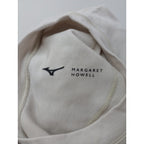 MARGARET HOWELL × MIZUNO マーガレットハウエル ミズノ BREATH THERMO WOOL JERSEY ウール 毛 混 長袖 カットソー プルオーバートップスアイボリー 2 【中古】