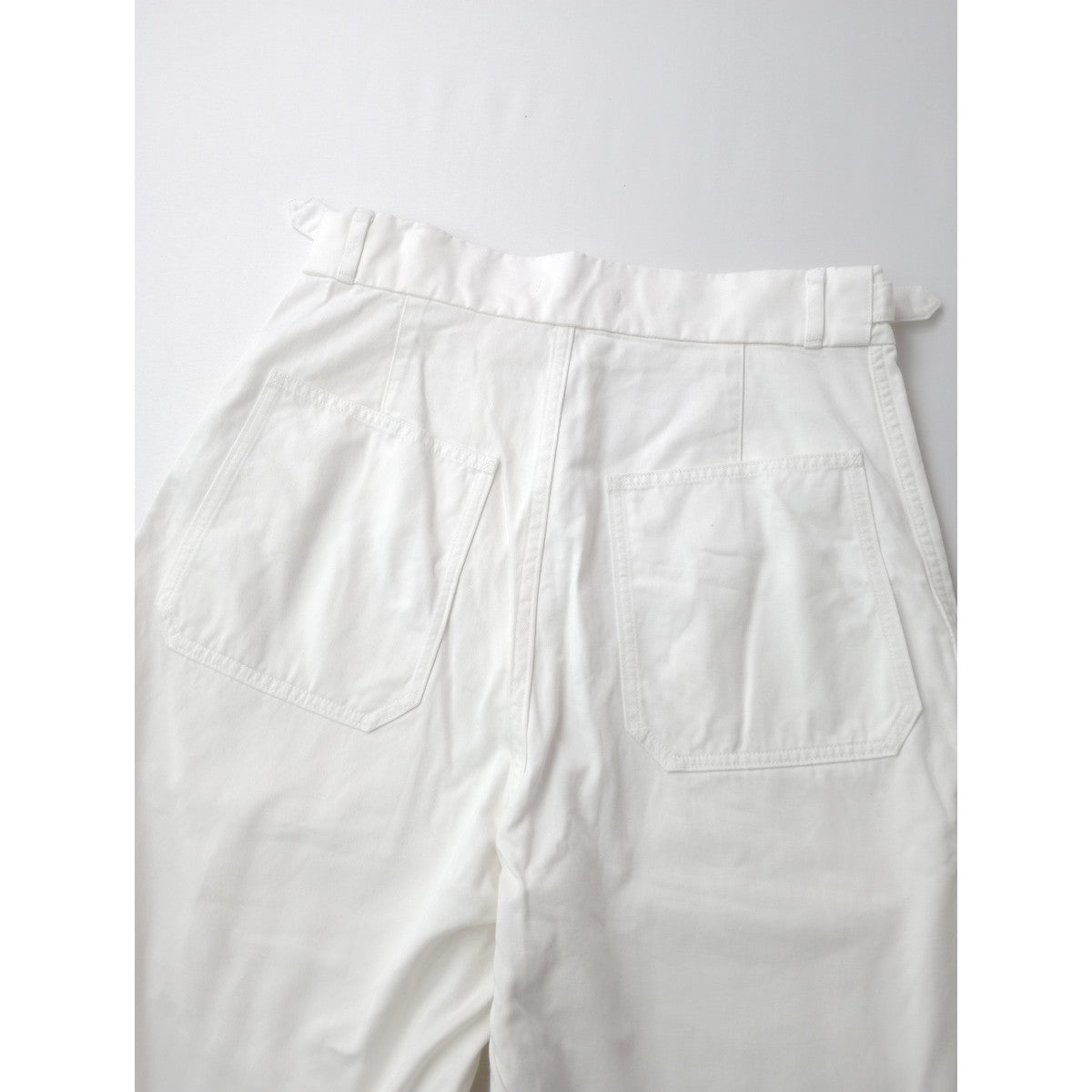 Y by YLEVE  イレーヴ サイド アジャスター 付  ワイド パンツ 白 1  【中古】