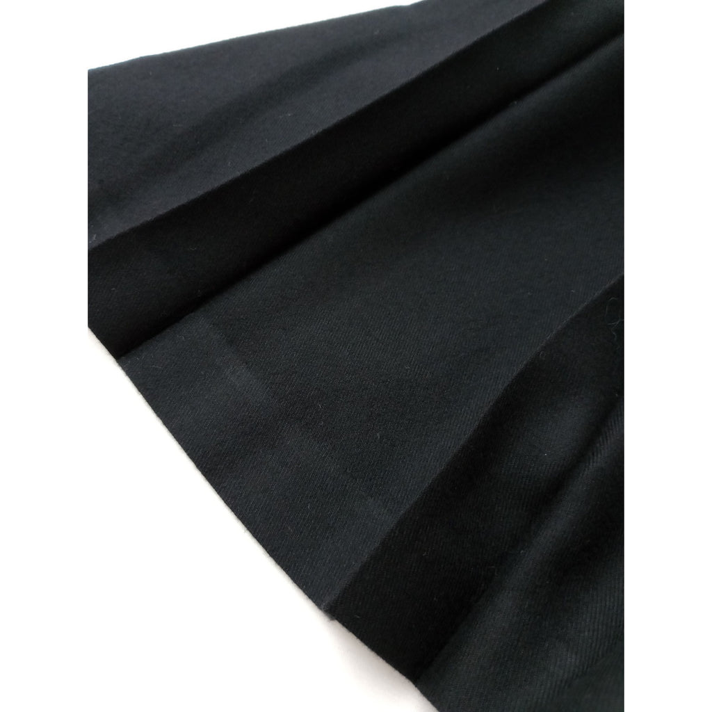 MARGARET HOWELL マーガレットハウエルFINE FLANNEL SKIRT ウール 毛 混 プリーツ ロングスカート 2 黒 ブラック (5M＋2235)【中古】   【中古】