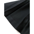 MARGARET HOWELL マーガレットハウエルFINE FLANNEL SKIRT ウール 毛 混 プリーツ ロングスカート 2 黒 ブラック (5M＋2235)【中古】   【中古】