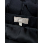 MARGARET HOWELL マーガレットハウエルFINE FLANNEL SKIRT ウール 毛 混 プリーツ ロングスカート 2 黒 ブラック (5M＋2235)【中古】   【中古】