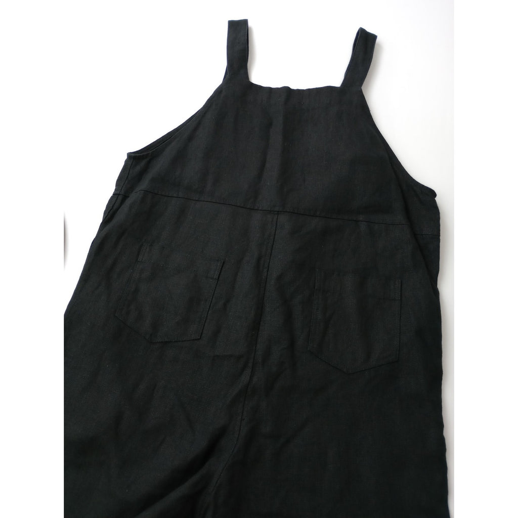 fog linen work フォグリネンワーク サロペット オールインワン 黒 ブラック  【中古】
