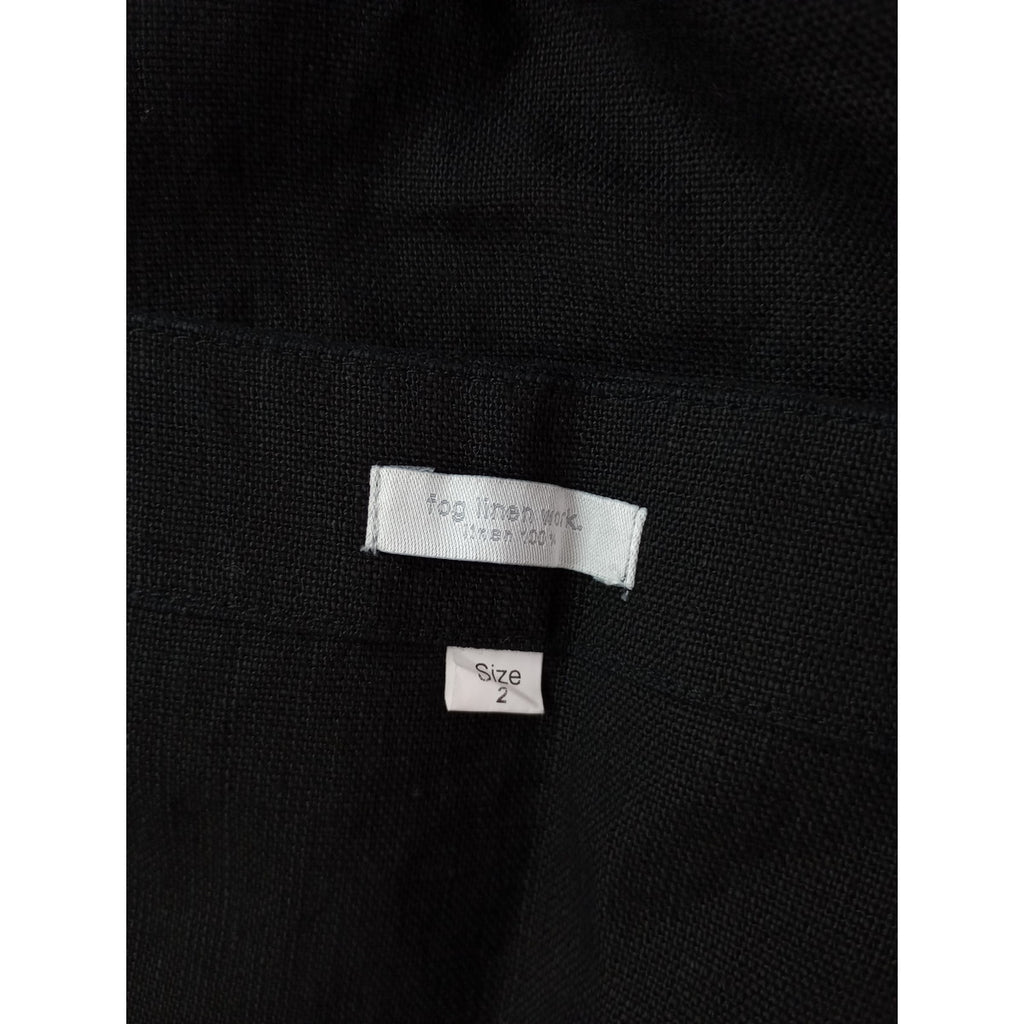 fog linen work フォグリネンワーク サロペット オールインワン 黒 ブラック  【中古】