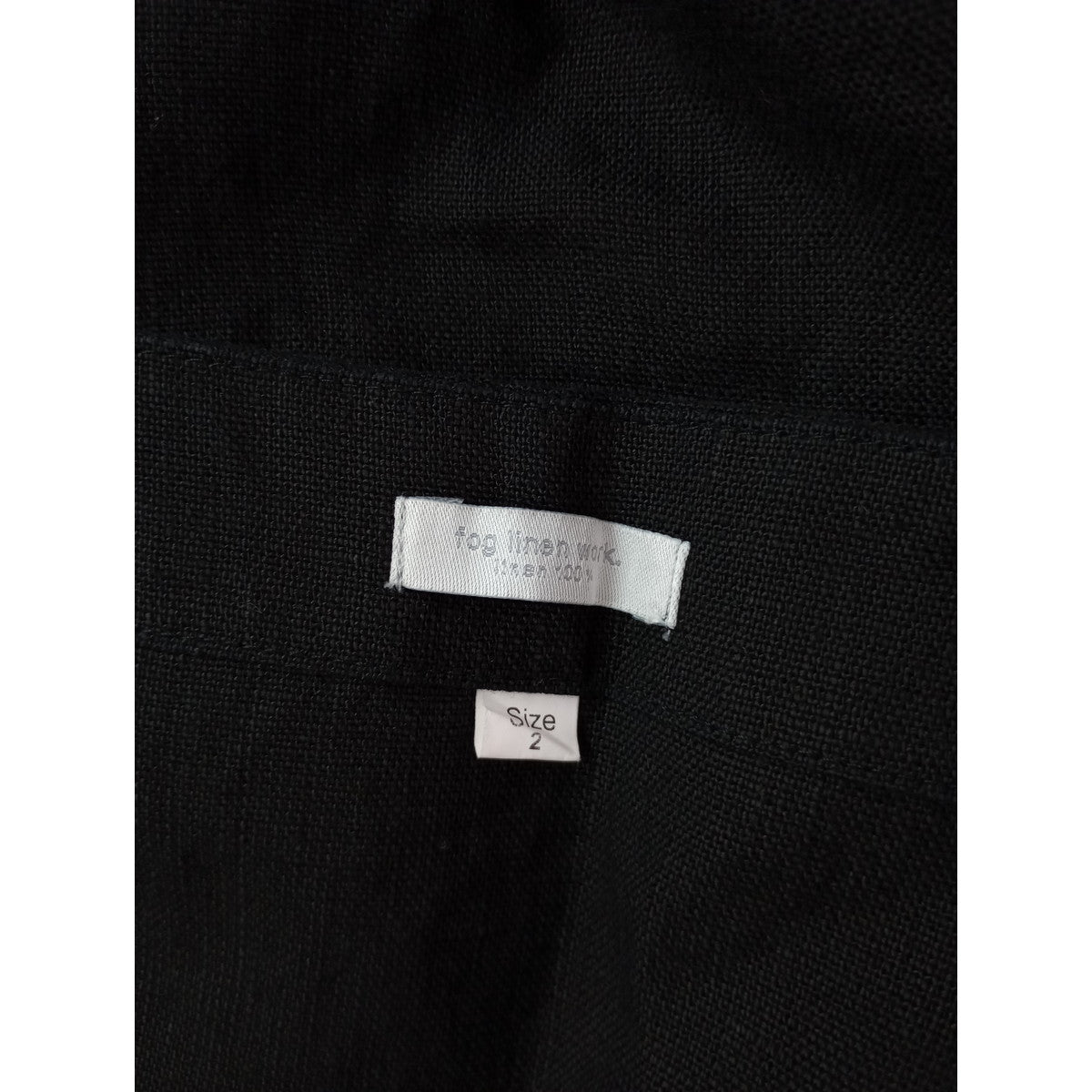 fog linen work フォグリネンワーク サロペット オールインワン 黒 ブラック  【中古】