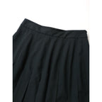 MARGARET HOWELL マーガレットハウエル FINE WOOL POPLIN プリーツスカート 黒 ブラック 2  【中古】