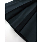 MARGARET HOWELL マーガレットハウエル FINE WOOL POPLIN プリーツスカート 黒 ブラック 2  【中古】