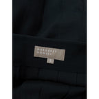 MARGARET HOWELL マーガレットハウエル FINE WOOL POPLIN プリーツスカート 黒 ブラック 2  【中古】