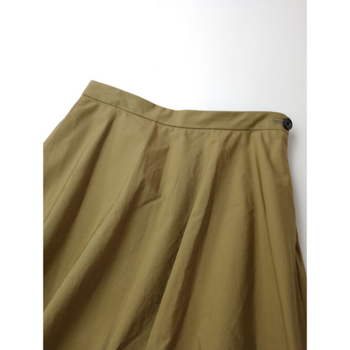 MARGARET HOWELL マーガレットハウエル COTTON TAFETTA コットン ロングスカート カーキ 【中古】