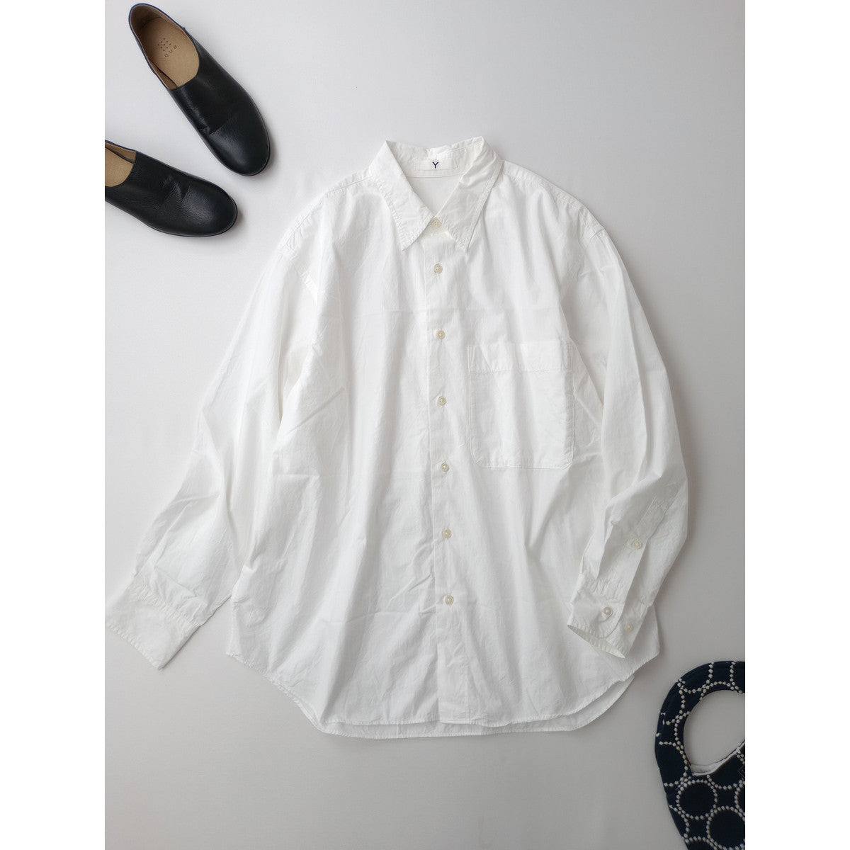 Y by YLEVE イレーヴ コットン 綿 100％ 長袖シャツ トップス  白 1  【中古】