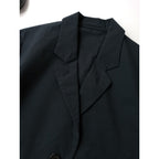 MARGARET HOWELL マーガレットハウエル MATT COTTON SILK POPLIN JACKET コットン シルク テーラードジャケット 黒 ブラック 1【中古】