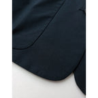 MARGARET HOWELL マーガレットハウエル MATT COTTON SILK POPLIN JACKET コットン シルク テーラードジャケット 黒 ブラック 1【中古】