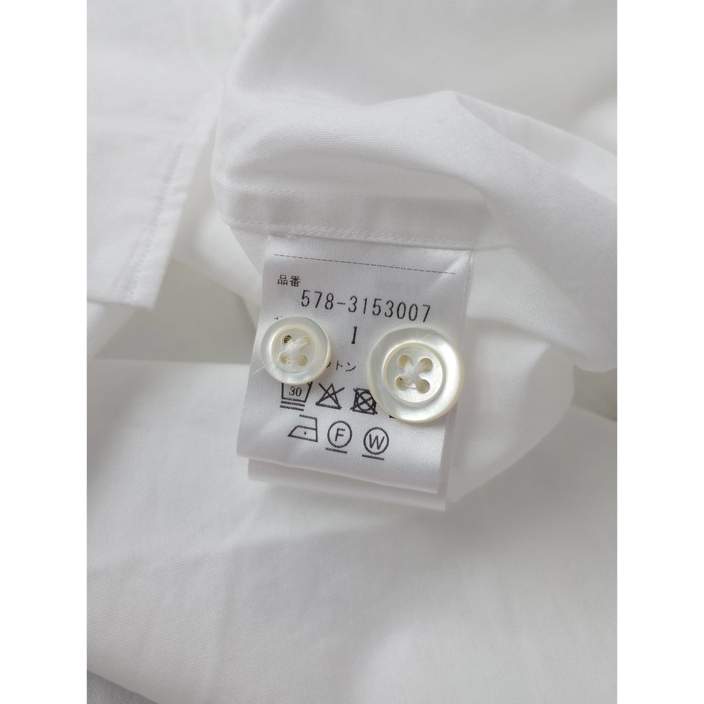 MARGARET HOWELL マーガレットハウエル PLAIN POPLIN 長袖 シャツ コットン 綿 100％ 白 ホワイト 1【中古】