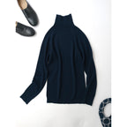 MARGARETHOWELL×JOHN SMEDLEYマーガレットハウエル ジョンスメドレーST MORITZ JUMPER KNITハイゲージタートルネック 長袖 ニット トップス  ダークグリーン(5M＋2256) 【中古】