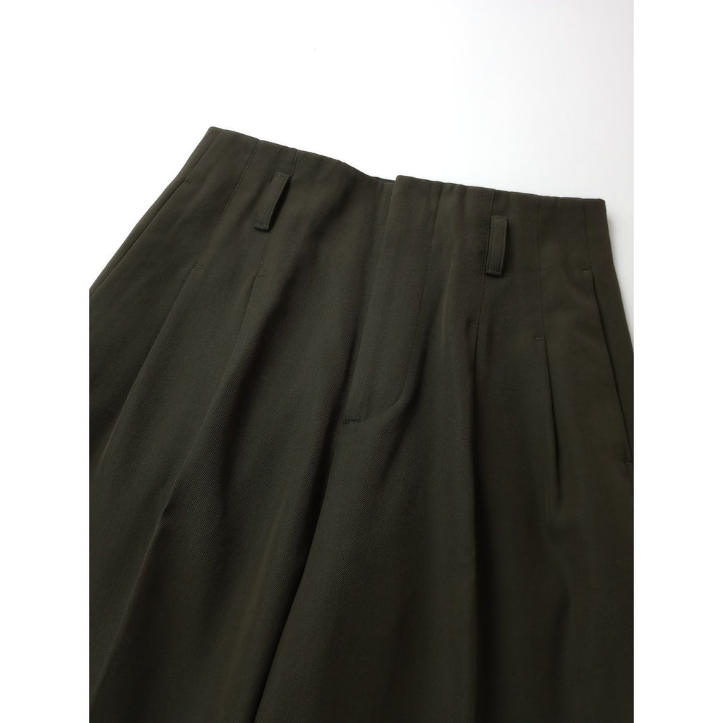 MARGARET HOWELL マーガレットハウエル COMPACT COTTON WOO ウール コットン パンツ 2 カーキ 【中古】
