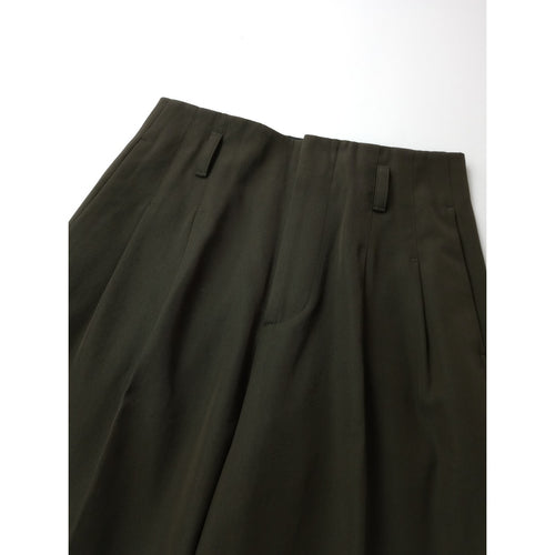 MARGARET HOWELL マーガレットハウエル COMPACT COTTON WOO ウール コットン パンツ 2 カーキ 【中古】