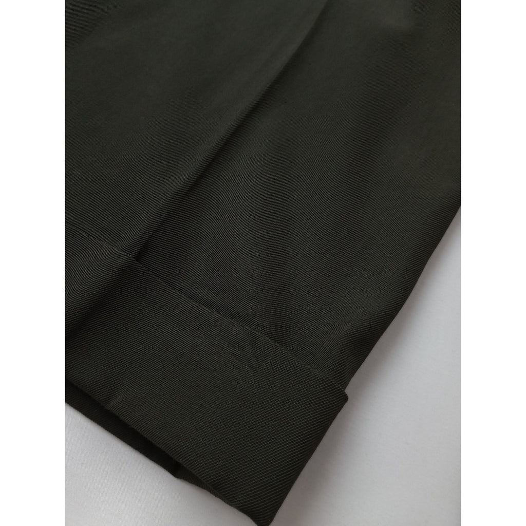 MARGARET HOWELL マーガレットハウエル COMPACT COTTON WOO ウール コットン パンツ 2 カーキ 【中古】