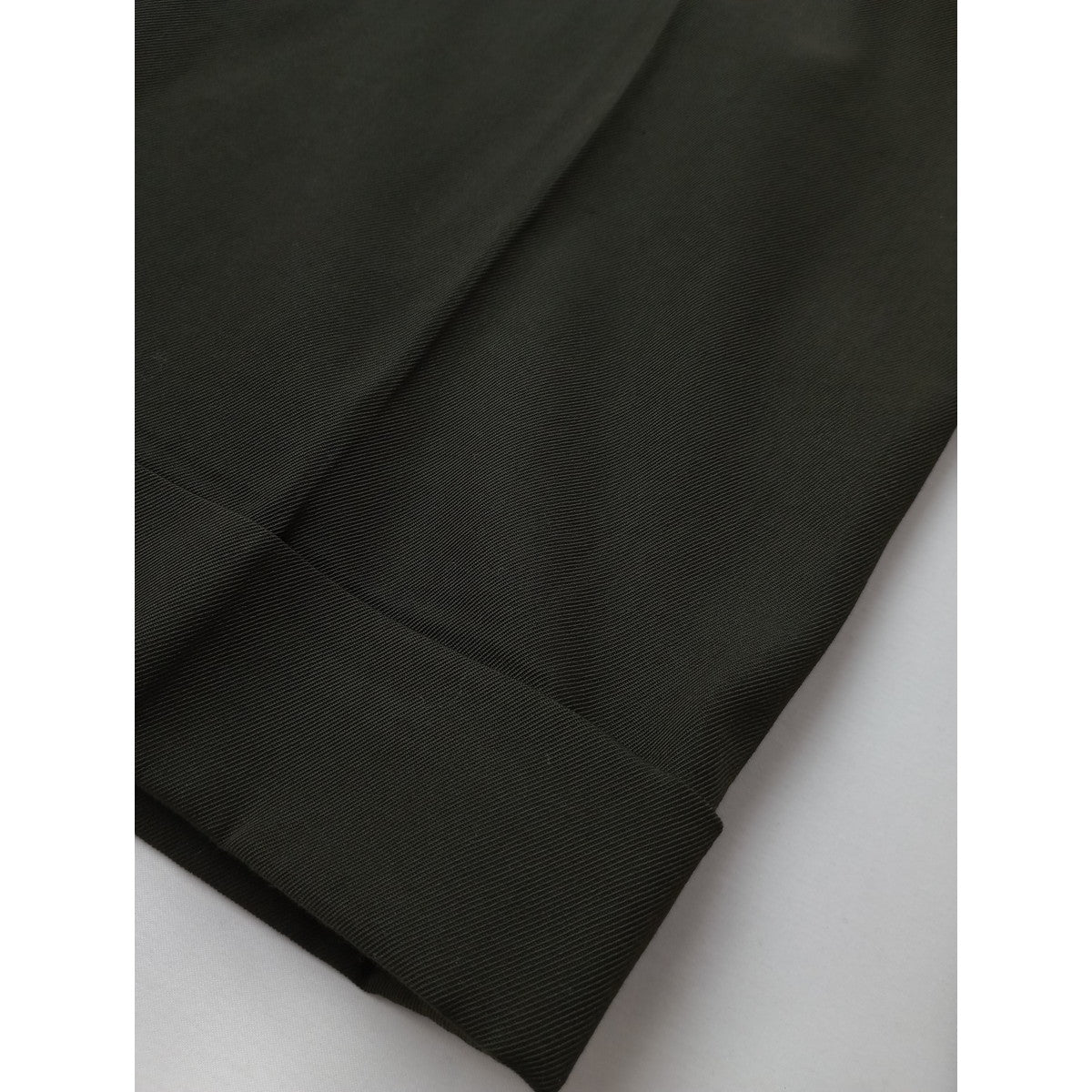 MARGARET HOWELL マーガレットハウエル COMPACT COTTON WOO ウール コットン パンツ 2 カーキ 【中古】