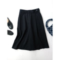 MARGARET HOWELL × FOX BROTHERS マーガレットハウエル LIGHTWEIGHT FLANNEL TROUSERS ウールフランネル ラップ ワイドキュロット パンツ 2 黒 ブラック (5M＋2632) 【中古】