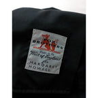 MARGARET HOWELL × FOX BROTHERS マーガレットハウエル LIGHTWEIGHT FLANNEL TROUSERS ウールフランネル ラップ ワイドキュロット パンツ 2 黒 ブラック【中古】