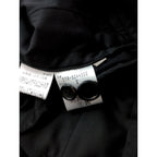 MARGARET HOWELL × FOX BROTHERS マーガレットハウエル LIGHTWEIGHT FLANNEL TROUSERS ウールフランネル ラップ ワイドキュロット パンツ 2 黒 ブラック【中古】