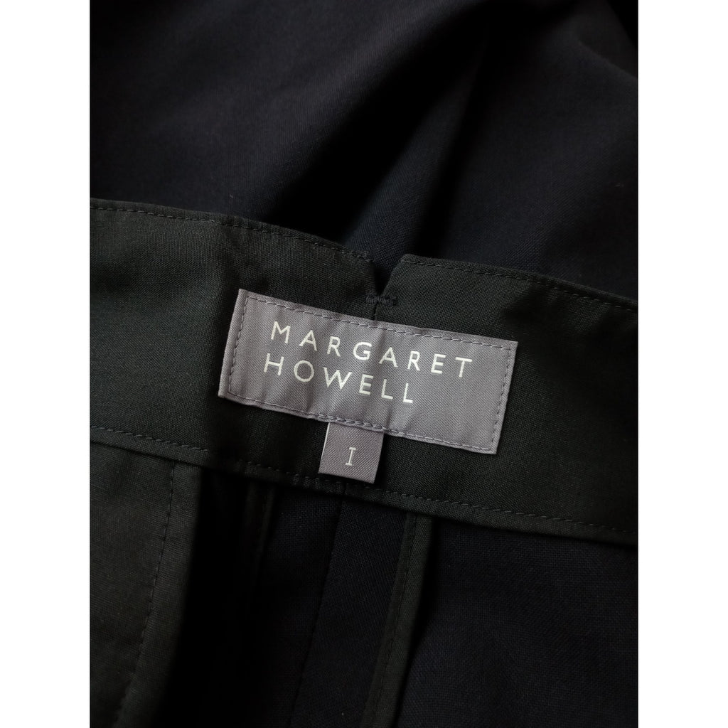 MARGARET HOWELL マーガレットハウエルWASHABLE WOOL トラウザーズパンツダークネイビー 【中古】