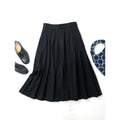 MARGARET HOWELL × FOX BROTHERS マーガレットハウエル FLANNEL SKIRTウール 毛 100％ フランネル  ロングスカート 黒 ブラック 1 (5M＋2682)【中古】