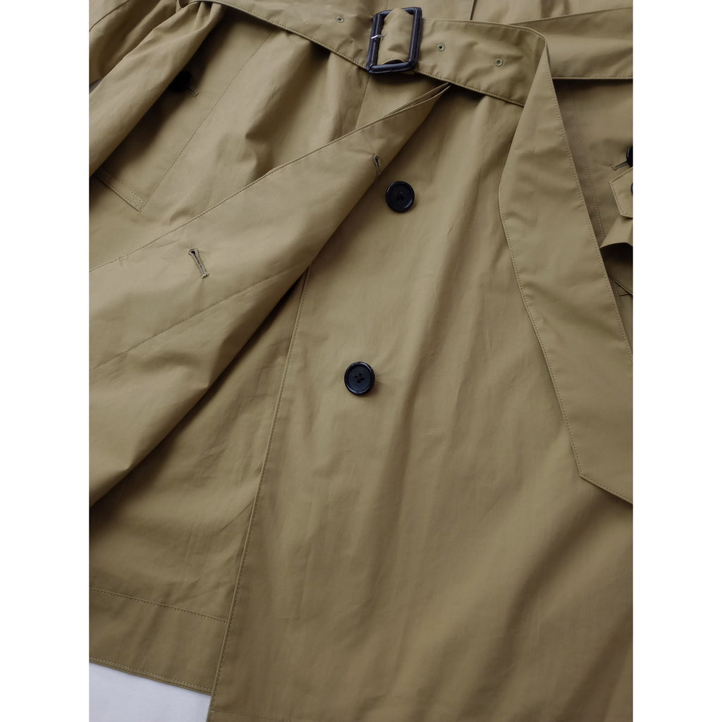 MARGARET HOWELL マーガレットハウエル PROOFED COTTON COATING コットン 綿 100％ ロングコート カーキ 1 【中古】