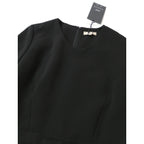 新品 26SS MW tokyo エムダブリュー TRIACETATE  U-NECK DRESS トリアセテート Uネックドレス ロング ワンピース 黒 ブラック 40