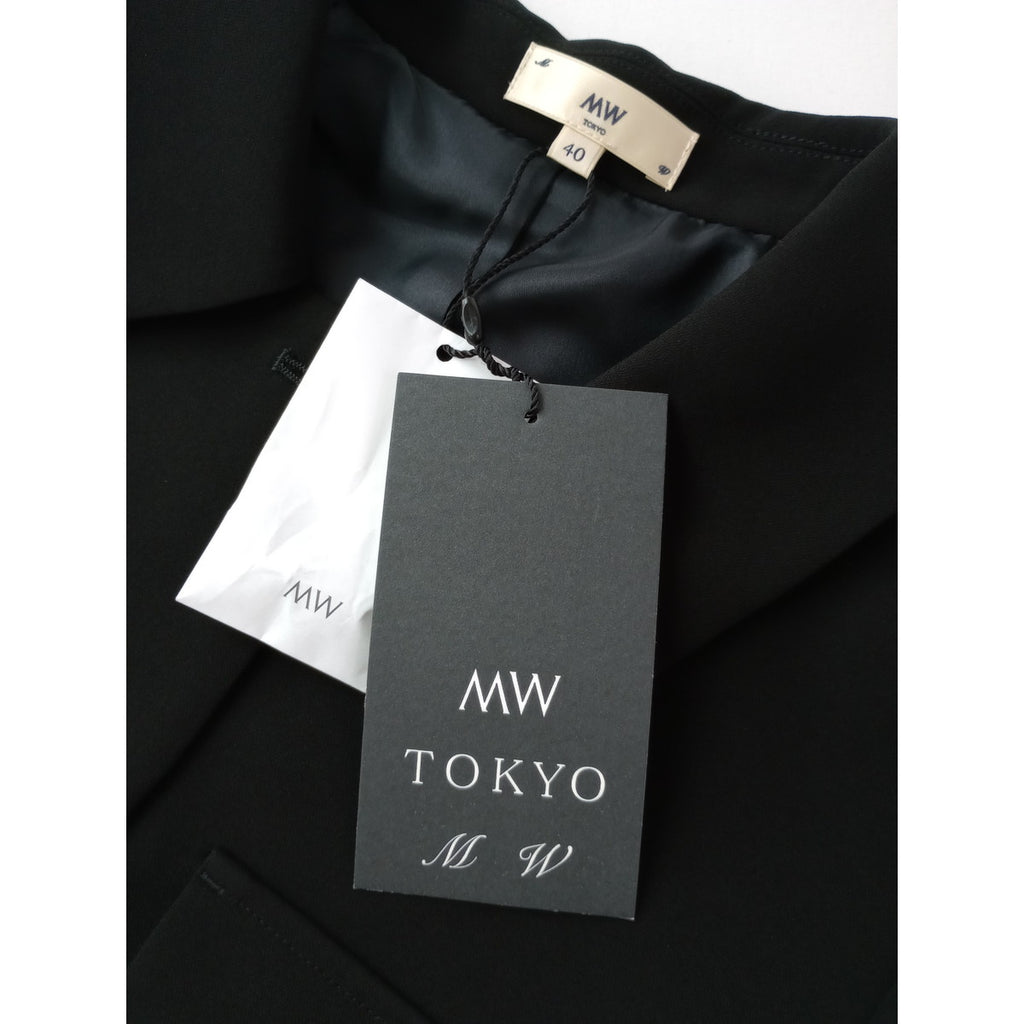 新品 MW tokyo エムダブリュー TRIACETATE  SHORT JACKET トリアセテート ショート ジャケット 黒 ブラック