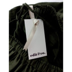edit & co. エディット アンドコー French Linen Frilled Hem Gather Skirt フレンチリネン フリル ロングスカート マキシ カーキ 2 【中古】