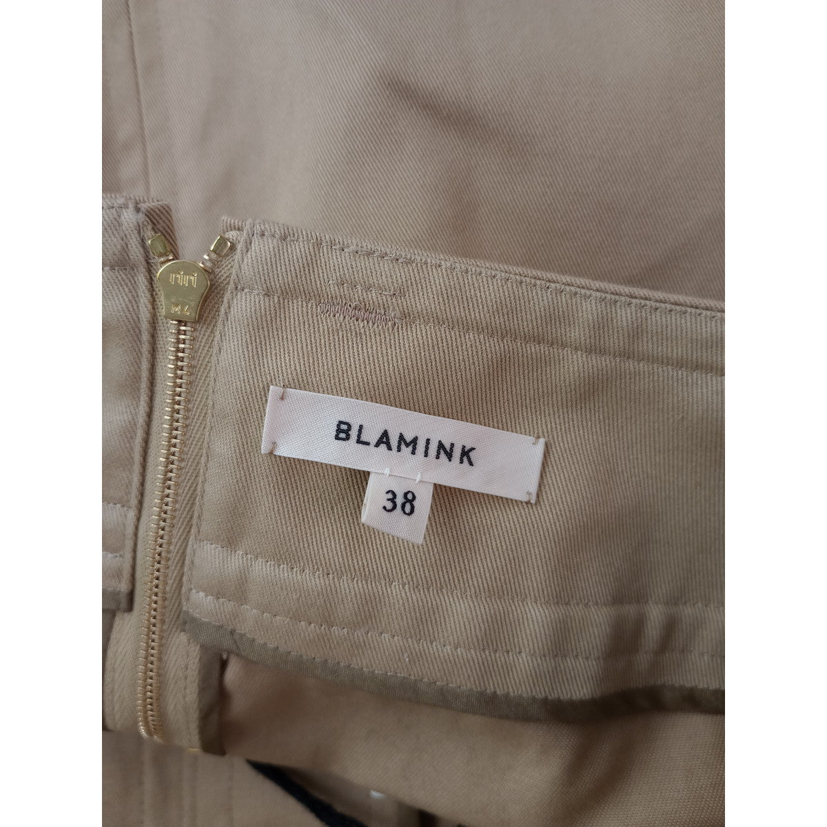 BLAMINK ブラミンク ボックスプリーツスカート ベージュ 38  【中古】