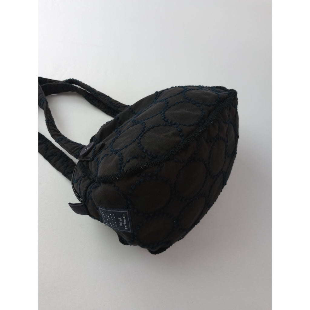 mina perhonen ミナペルホネン tambourine タンバリン ショルダーバッグ  黒 ブラック 【中古】