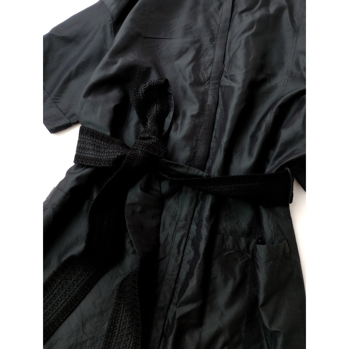 humoresque ユーモレスク smocking belt dress シルク100％ ロングワンピース ドレス  36【中古】