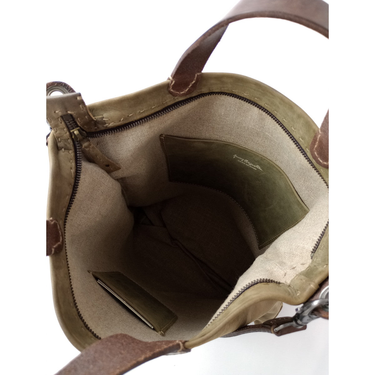 HENRY BEGUELIN  エンリーベグリン  レザー  ショルダー バッグ  ブラウン  【中古】