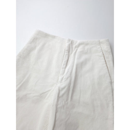 DRAWER  ドゥロワー  コーデュロイ ワイド パンツ  白 36 (5M＋2234)【中古】
