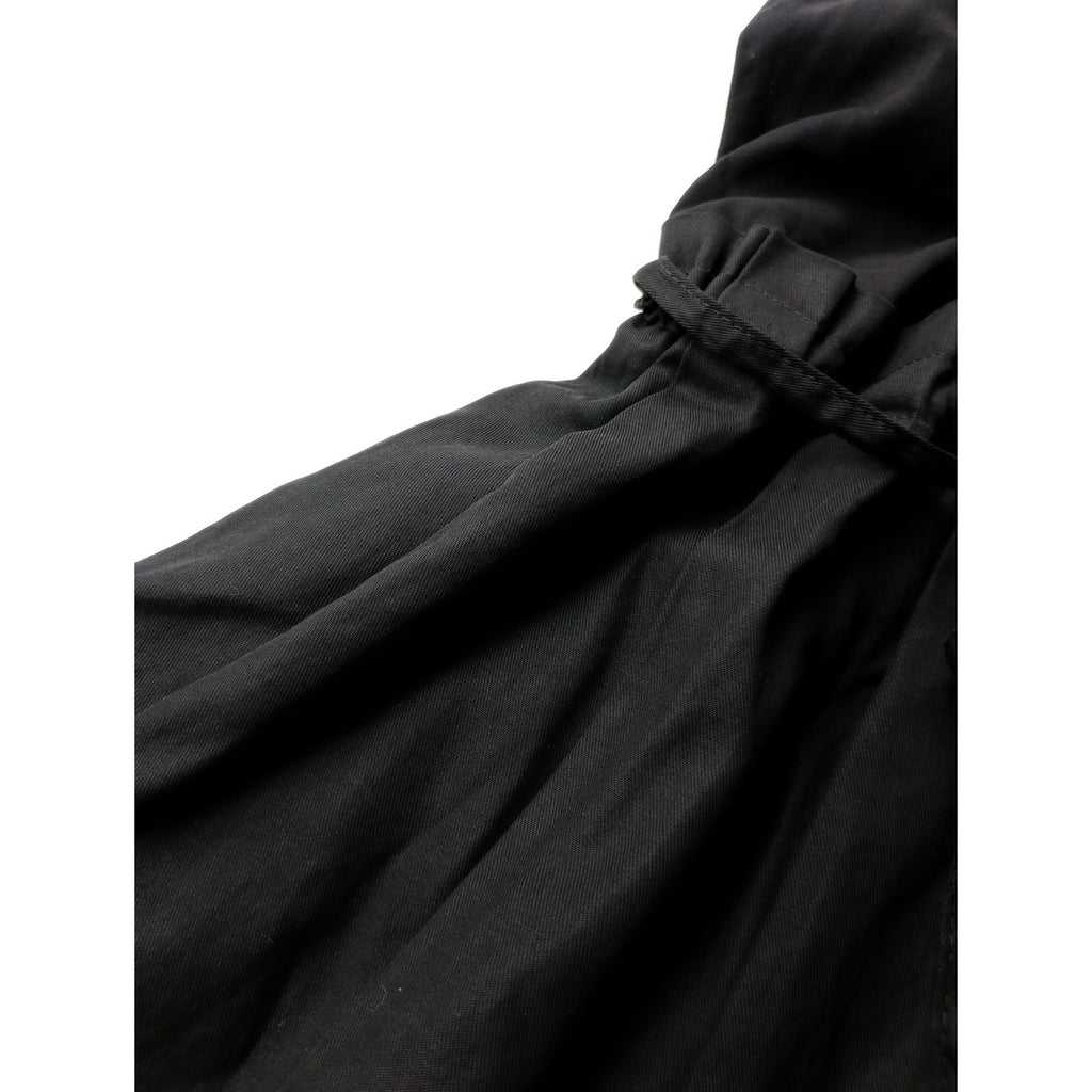 Antipast アンティパスト COATED COTTON DRESS フリル ドレス ロングワンピース  1 黒 ブラック 【中古】