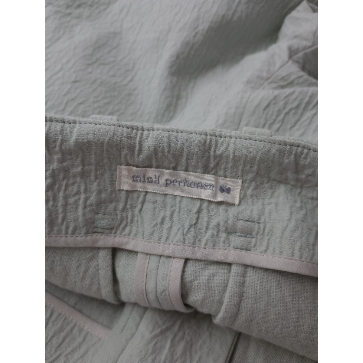 mina perhonen ミナペルホネン moon sand ムーンサンド パンツ コットン 綿 100％ ライトブルー 36 【中古】