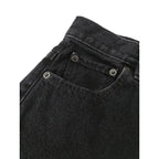 26SS  woadblue ウォードブルー 坪田あさみさん コラボ THE STRAIGHT ストレート デニムパンツ ウォッシュド リジット ハイライズ  黒 ブラック25【中古】