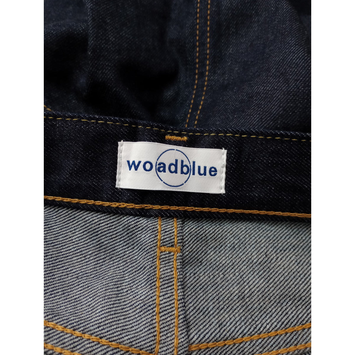 woadblue ウォードブルー  マキシ丈  デニム  ロング スカート  スリット  ネイビー  M 【中古】