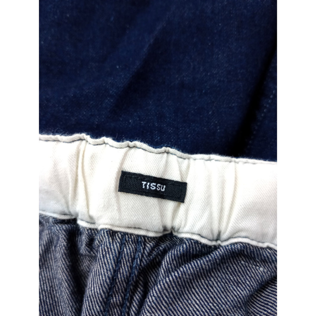TISSU ティシュ サフィラン リネン デニム イージー テーパード PT パンツ インディゴ バイオ ネイビー 【中古】