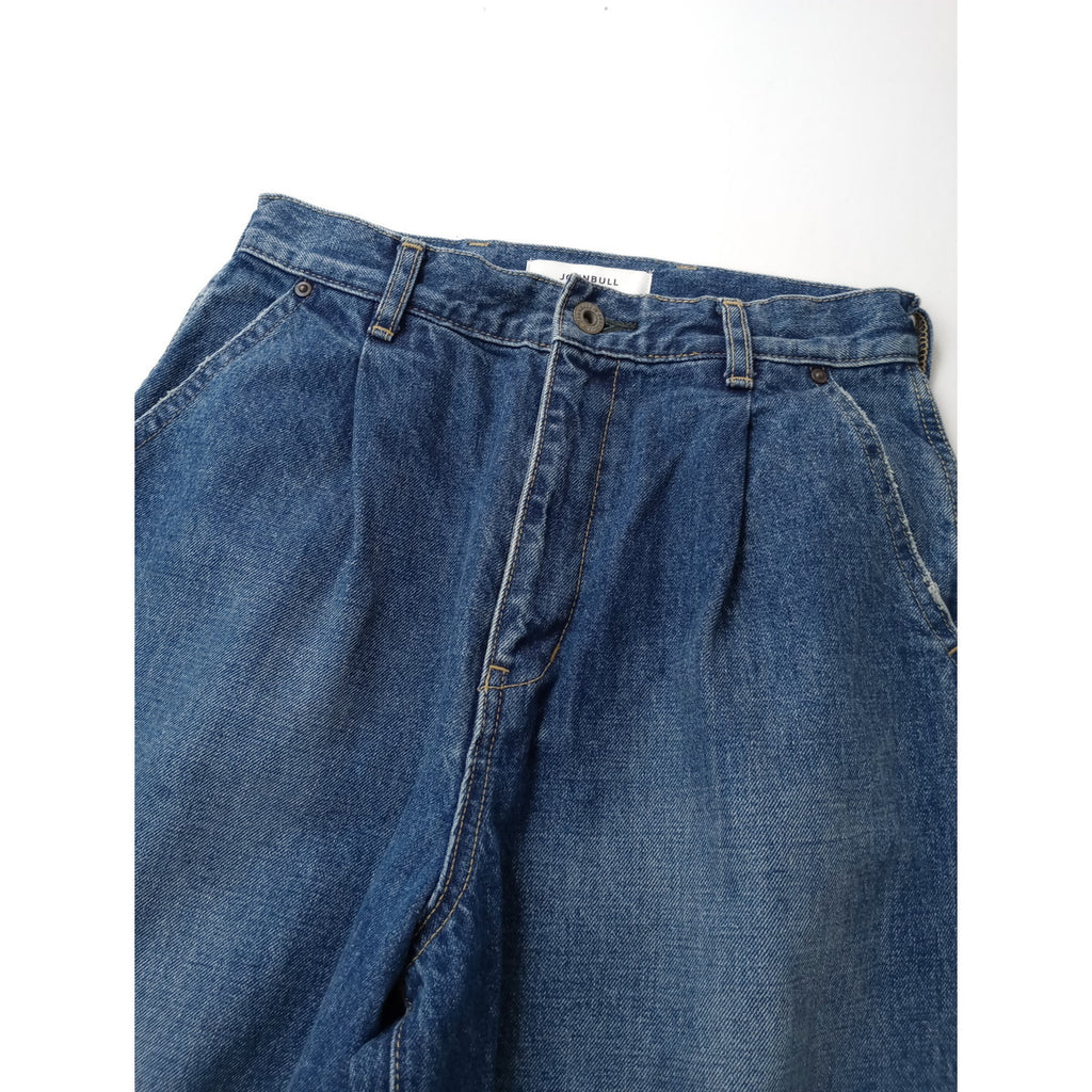 JOHNBULL   ジョンブル  デニム タック マム パンツ   ブルー  S 【中古】