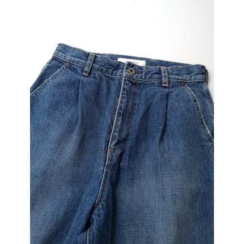 JOHNBULL   ジョンブル  デニム タック マム パンツ   ブルー  S 【中古】