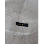 R&D.M.Co- OLDMANS TAILOR オールドマンズテーラー LINEN COTTON FRILL DECO BUTTON BIB フリル デコレーション ボタン ビブ ベスト トップス 生成り 【中古】