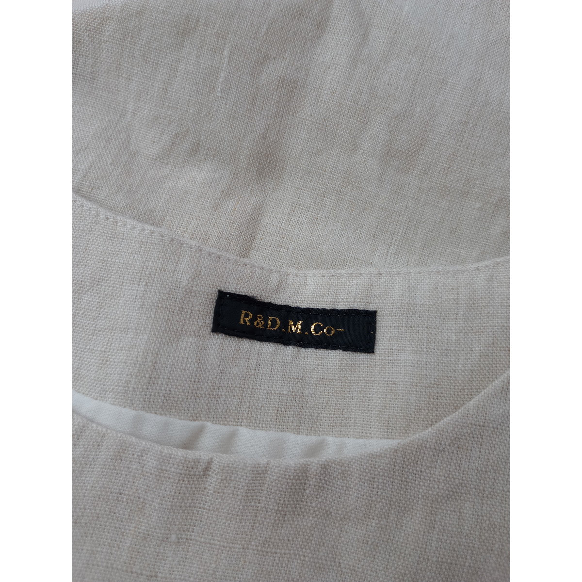 R&D.M.Co- OLDMANS TAILOR オールドマンズテーラー LINEN COTTON FRILL DECO BUTTON BIB フリル デコレーション ボタン ビブ ベスト トップス 生成り 【中古】