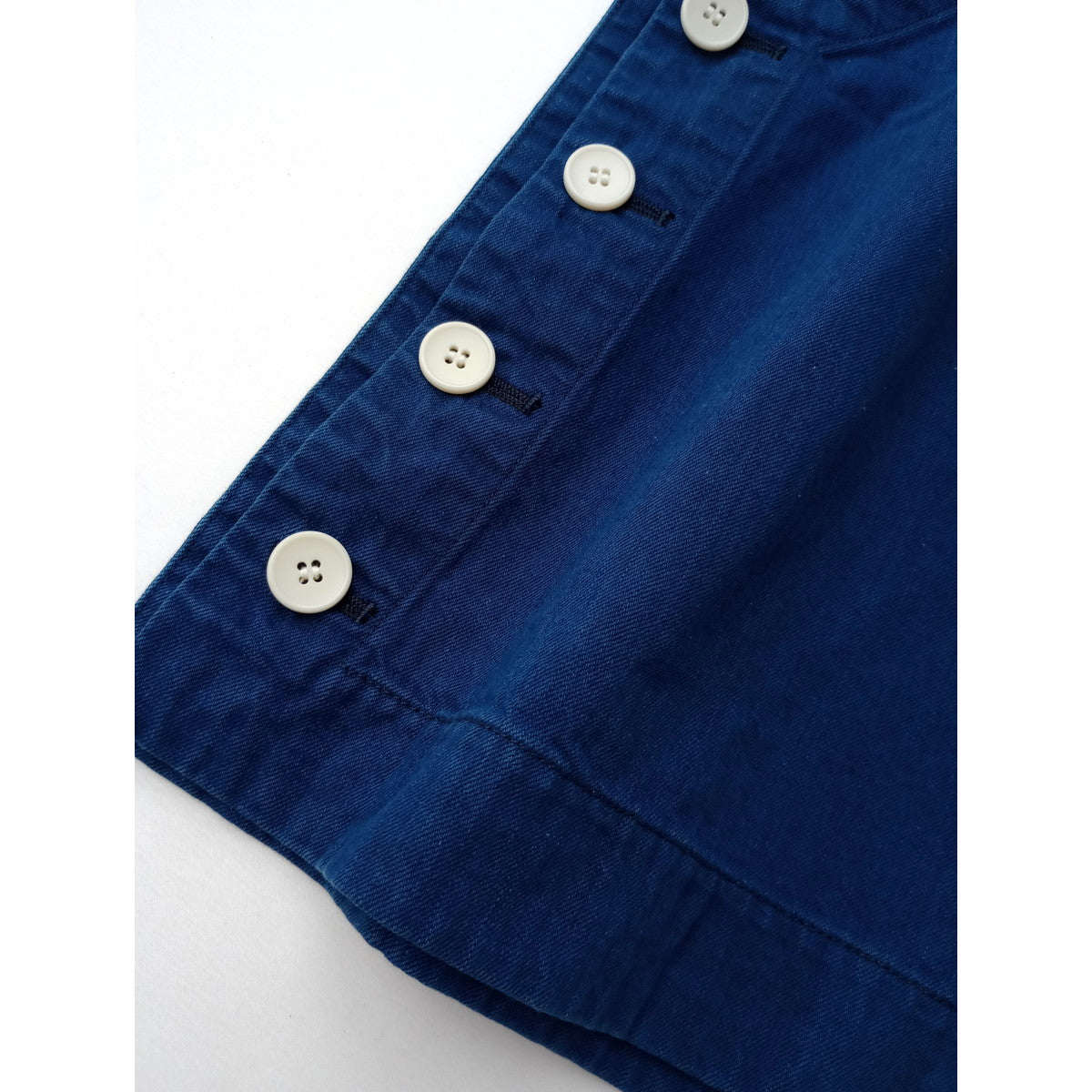 R&D.M.Co- OLDMANS TAILOR オールドマンズテーラー インディゴ ボタン ビブ ベスト ネイビー 【中古】