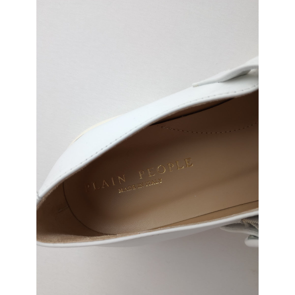 新品 PLAIN PEOPLE プレインピープル LUCA GROSSI ルカグロッシ フリンジローファー レザー マニッシュシューズ 靴 38  白