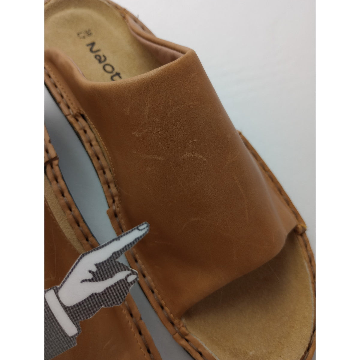 NAOT ナオト CECILIA シシリア レザーサンダル  靴 ベージュ  38 【中古】