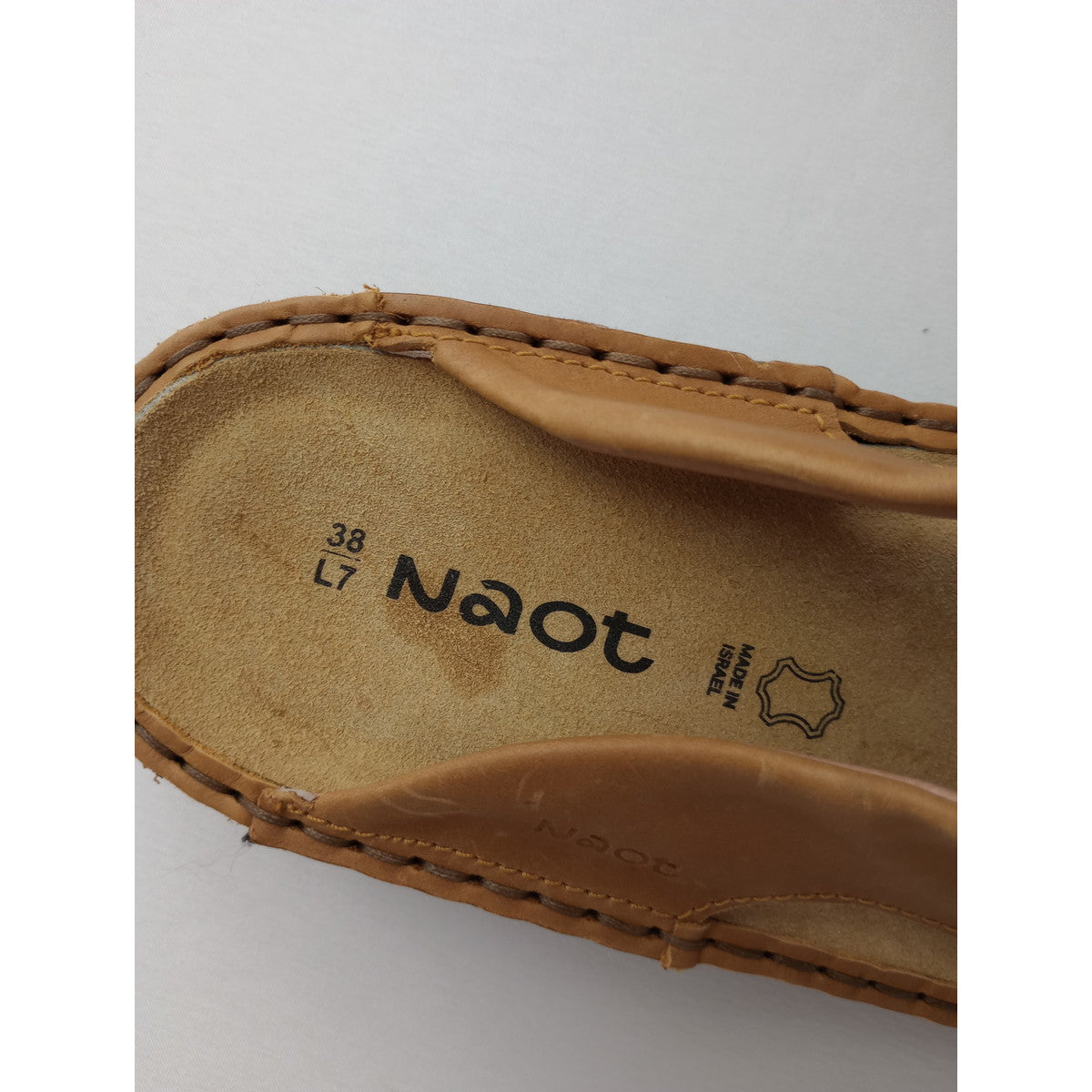 NAOT ナオト CECILIA シシリア レザーサンダル  靴 ベージュ  38 【中古】