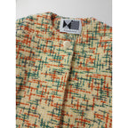 kijinokanosei キジノカノウセイ short jacket -VERKKO- ノーカラー ジャケット クリームイエロー 【中古】